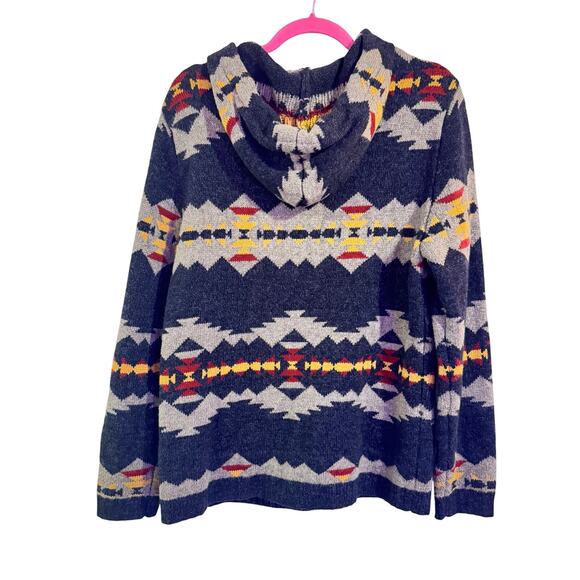 American Eagle Cotton Blend Native American Hoody Sweater Sz M Very Nice!! - Picture 2 of 5